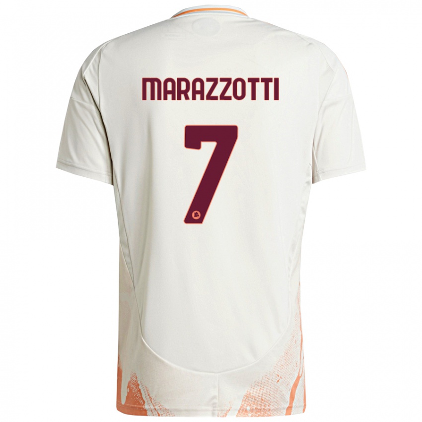 Niño Camiseta Fabrizio Marazzotti #7 Crema Blanco Naranja 2ª Equipación 2024/25 La Camisa