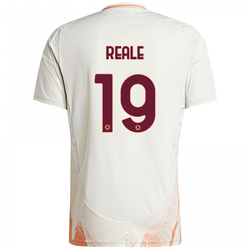 Niño Camiseta Filippo Reale #19 Crema Blanco Naranja 2ª Equipación 2024/25 La Camisa