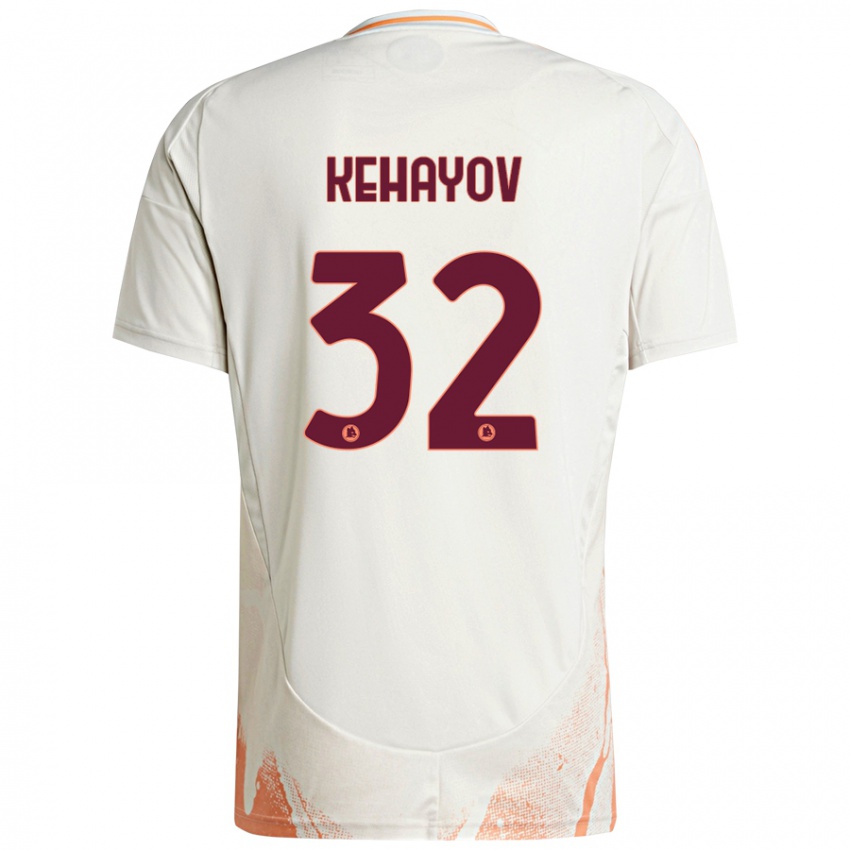 Niño Camiseta Atanas Kehayov #32 Crema Blanco Naranja 2ª Equipación 2024/25 La Camisa