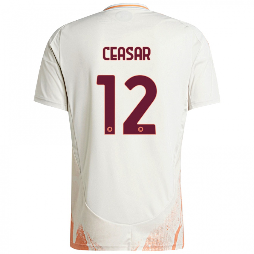 Niño Camiseta Camelia Ceasar #12 Crema Blanco Naranja 2ª Equipación 2024/25 La Camisa