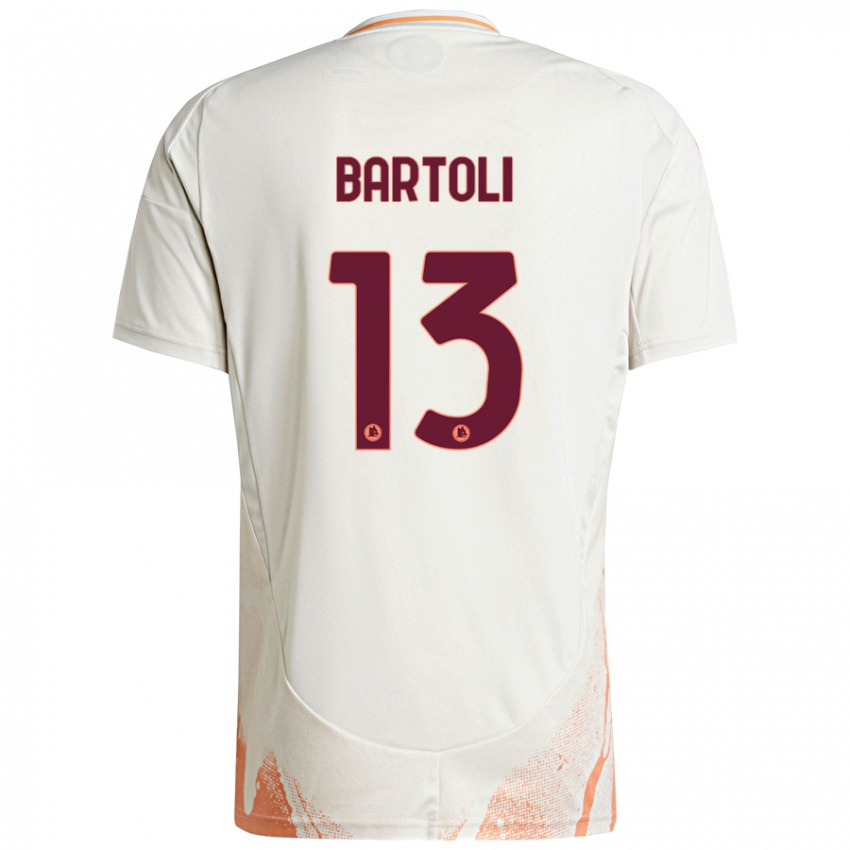 Niño Camiseta Elisa Bartoli #13 Crema Blanco Naranja 2ª Equipación 2024/25 La Camisa