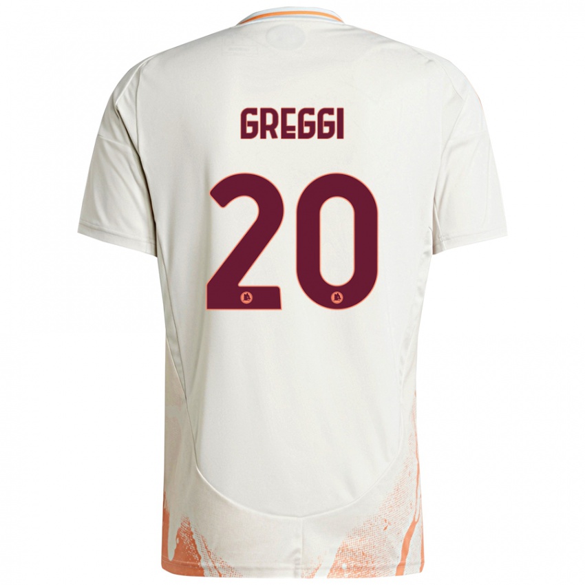 Niño Camiseta Giada Greggi #20 Crema Blanco Naranja 2ª Equipación 2024/25 La Camisa