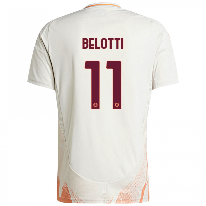 Niño Camiseta Andrea Belotti #11 Crema Blanco Naranja 2ª Equipación 2024/25 La Camisa