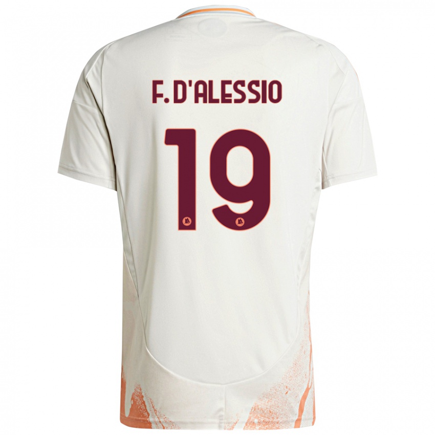 Niño Camiseta Francesco D'alessio #19 Crema Blanco Naranja 2ª Equipación 2024/25 La Camisa