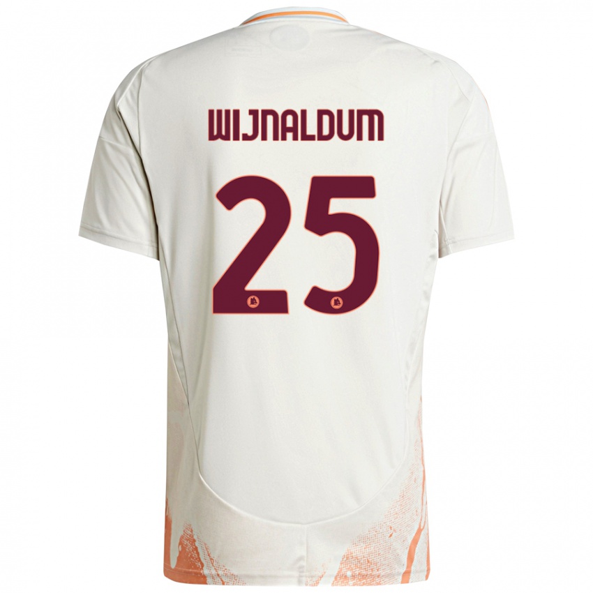 Niño Camiseta Georginio Wijnaldum #25 Crema Blanco Naranja 2ª Equipación 2024/25 La Camisa