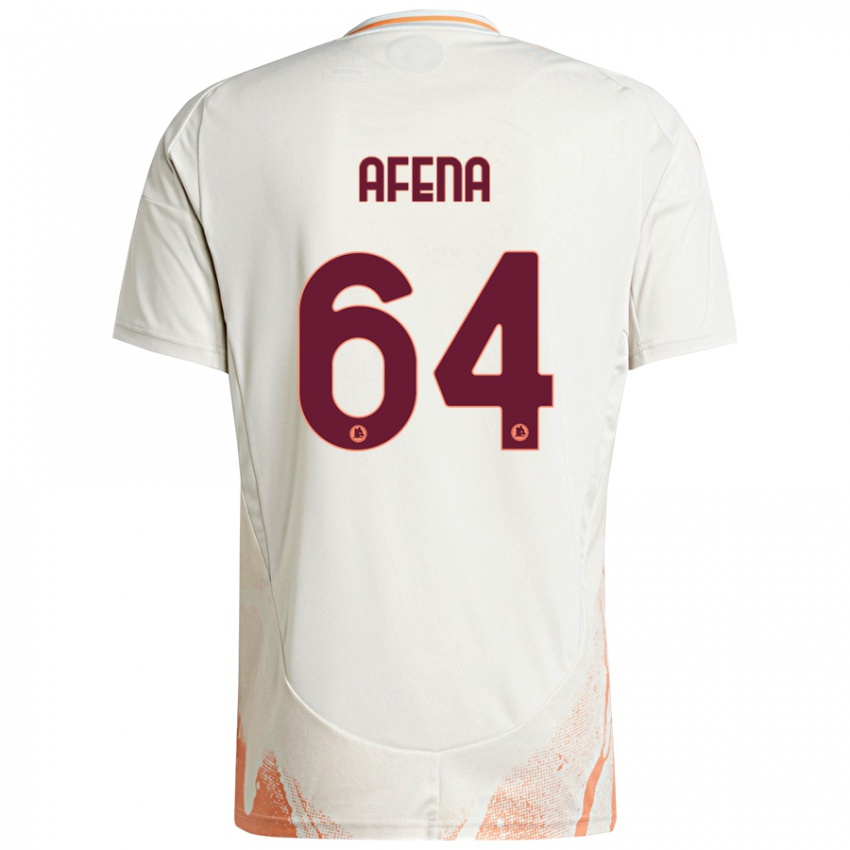 Niño Camiseta Felix Afena-Gyan #64 Crema Blanco Naranja 2ª Equipación 2024/25 La Camisa