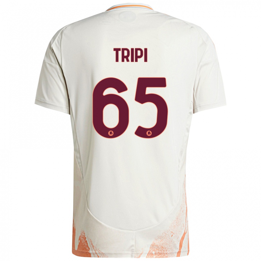 Niño Camiseta Filippo Tripi #65 Crema Blanco Naranja 2ª Equipación 2024/25 La Camisa