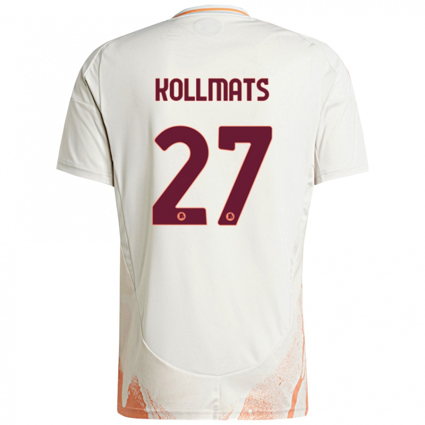 Niño Camiseta Beata Kollmats #27 Crema Blanco Naranja 2ª Equipación 2024/25 La Camisa