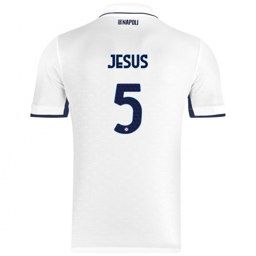 Niño Camiseta Juan Jesus #5 Blanco Azul Real 2ª Equipación 2024/25 La Camisa