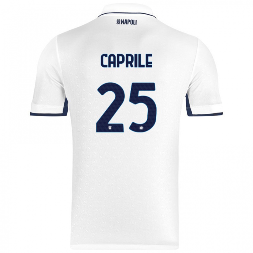 Niño Camiseta Elia Caprile #25 Blanco Azul Real 2ª Equipación 2024/25 La Camisa