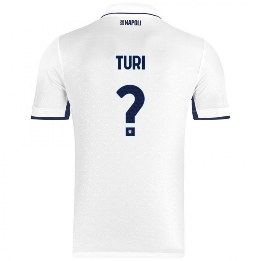 Niño Camiseta Claudio Turi #0 Blanco Azul Real 2ª Equipación 2024/25 La Camisa