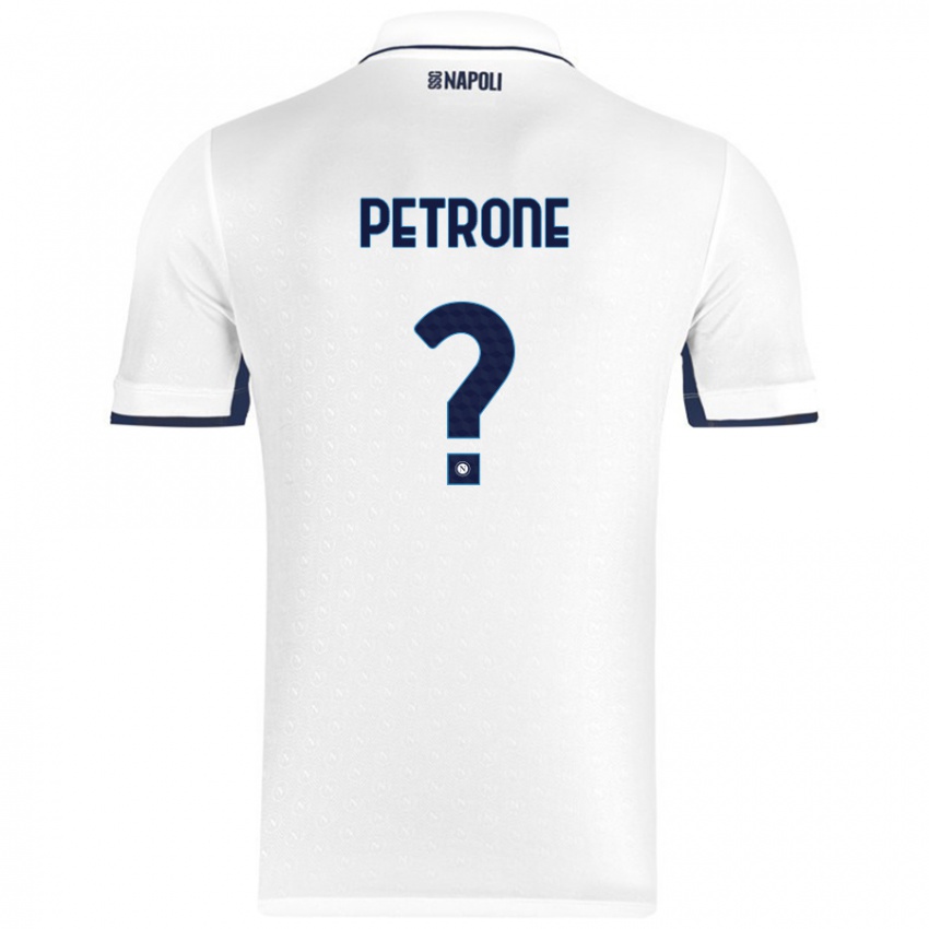 Niño Camiseta Andrea Petrone #0 Blanco Azul Real 2ª Equipación 2024/25 La Camisa