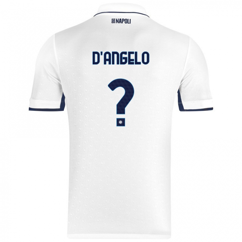 Niño Camiseta Giuseppe D'angelo #0 Blanco Azul Real 2ª Equipación 2024/25 La Camisa