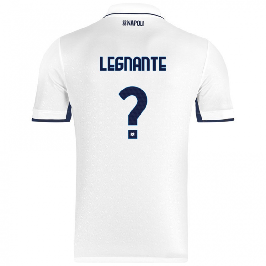 Niño Camiseta Manuel Legnante #0 Blanco Azul Real 2ª Equipación 2024/25 La Camisa