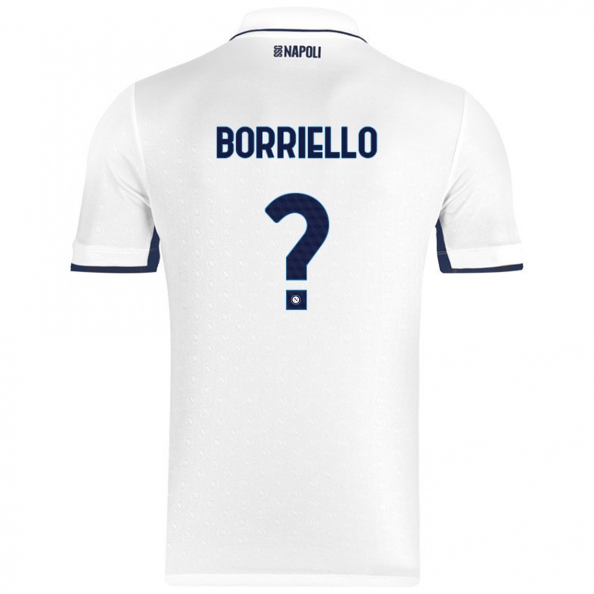 Niño Camiseta Salvatore Borriello #0 Blanco Azul Real 2ª Equipación 2024/25 La Camisa