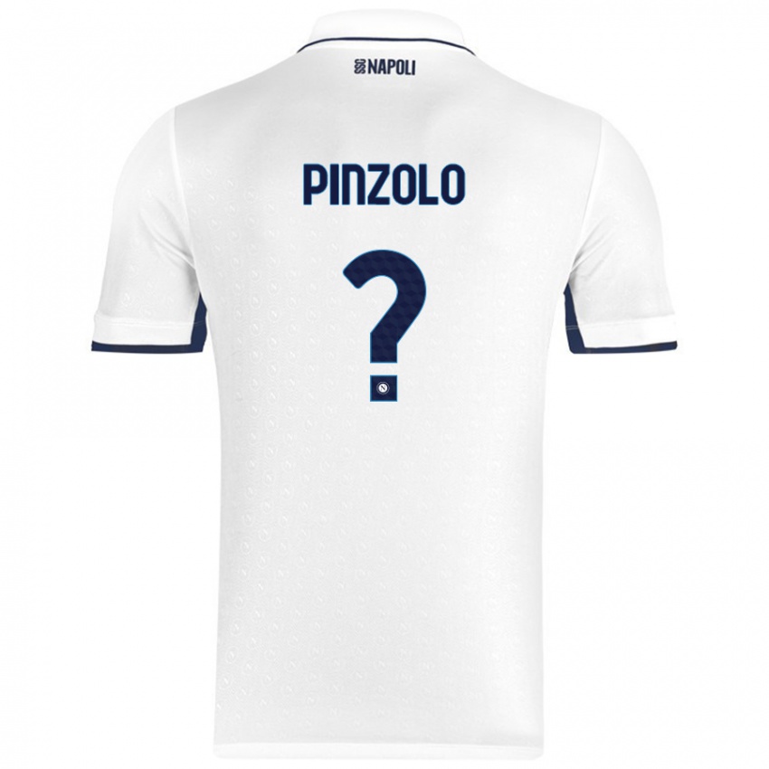 Niño Camiseta Giandiego Pinzolo #0 Blanco Azul Real 2ª Equipación 2024/25 La Camisa