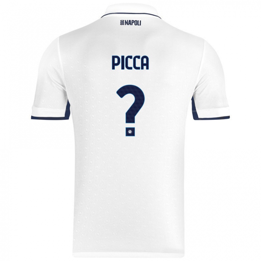 Niño Camiseta Luigi Picca #0 Blanco Azul Real 2ª Equipación 2024/25 La Camisa