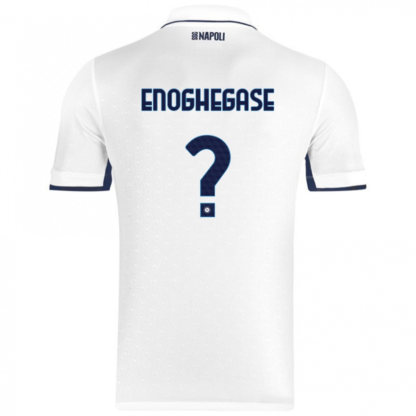 Niño Camiseta Favour Enoghegase #0 Blanco Azul Real 2ª Equipación 2024/25 La Camisa