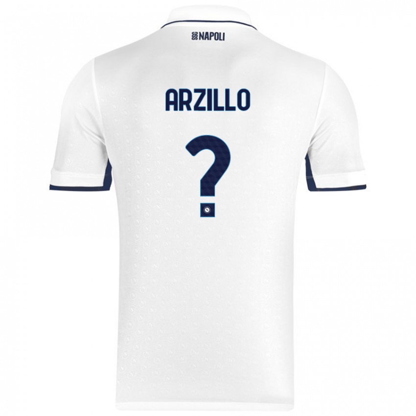 Niño Camiseta Antonino Arzillo #0 Blanco Azul Real 2ª Equipación 2024/25 La Camisa