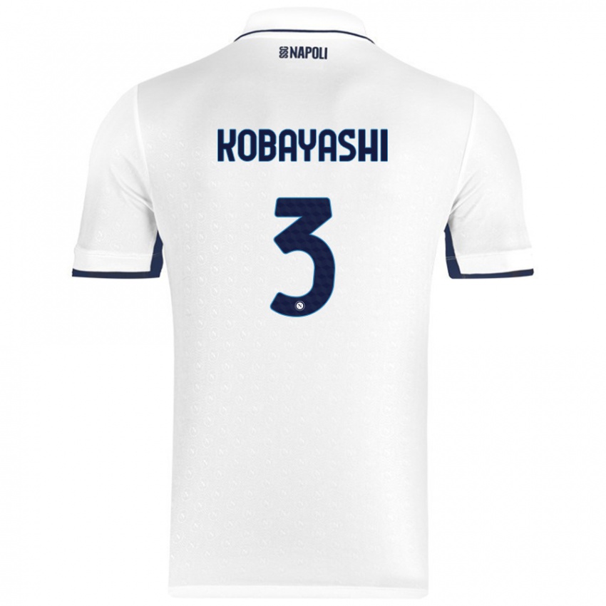 Niño Camiseta Miharu Kobayashi #3 Blanco Azul Real 2ª Equipación 2024/25 La Camisa