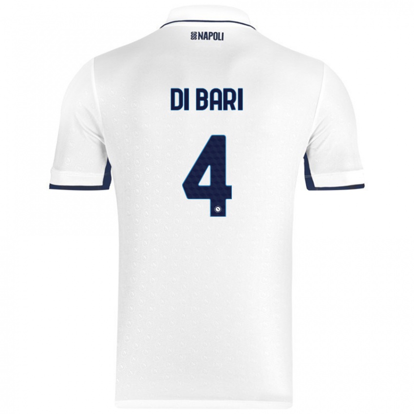 Niño Camiseta Martina Di Bari #4 Blanco Azul Real 2ª Equipación 2024/25 La Camisa