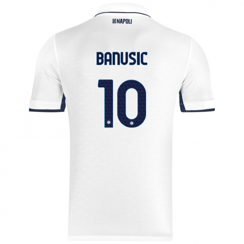 Niño Camiseta Marija Banušić #10 Blanco Azul Real 2ª Equipación 2024/25 La Camisa