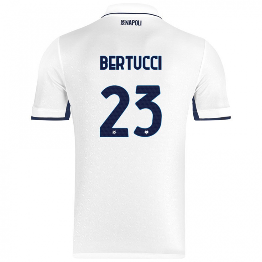 Niño Camiseta Sofia Bertucci #23 Blanco Azul Real 2ª Equipación 2024/25 La Camisa