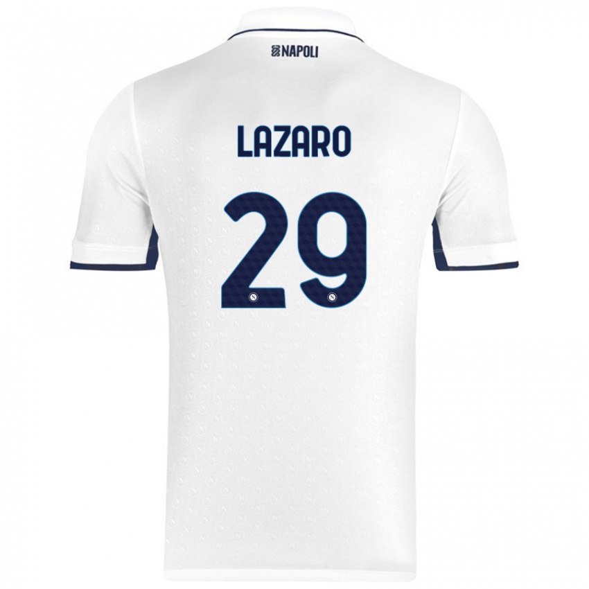 Niño Camiseta Paloma Lázaro #29 Blanco Azul Real 2ª Equipación 2024/25 La Camisa