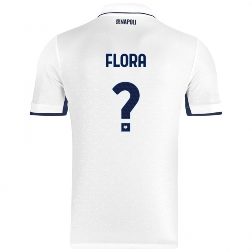 Niño Camiseta Massimiliano Flora #0 Blanco Azul Real 2ª Equipación 2024/25 La Camisa