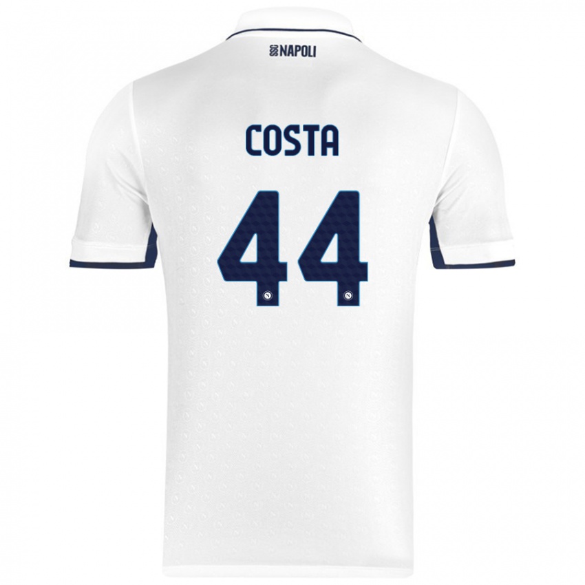 Niño Camiseta Filippo Costa #44 Blanco Azul Real 2ª Equipación 2024/25 La Camisa