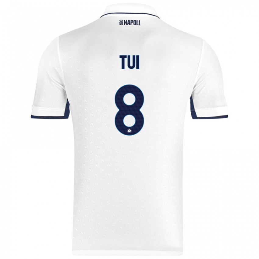 Niño Camiseta Sara Tui #8 Blanco Azul Real 2ª Equipación 2024/25 La Camisa