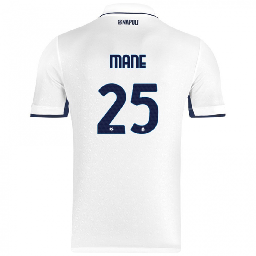 Niño Camiseta Balla Mousa Mane #25 Blanco Azul Real 2ª Equipación 2024/25 La Camisa