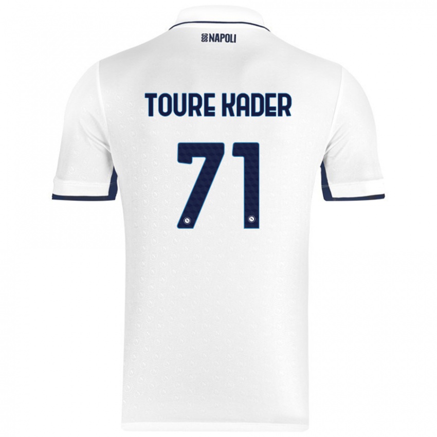 Niño Camiseta Aziz Toure Kader #71 Blanco Azul Real 2ª Equipación 2024/25 La Camisa