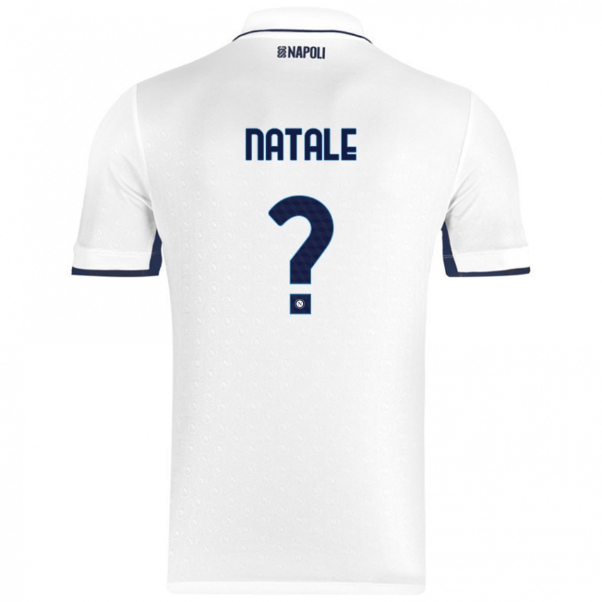 Niño Camiseta Roberto Natale #0 Blanco Azul Real 2ª Equipación 2024/25 La Camisa