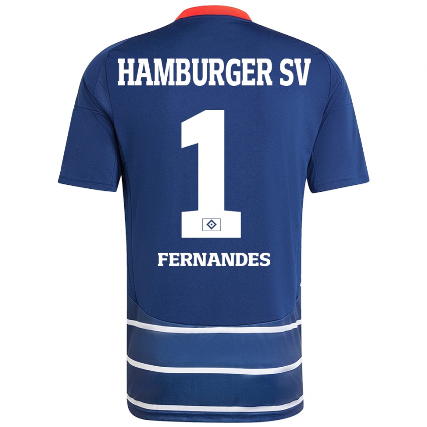 Niño Camiseta Daniel Heuer Fernandes #1 Azul Oscuro 2ª Equipación 2024/25 La Camisa