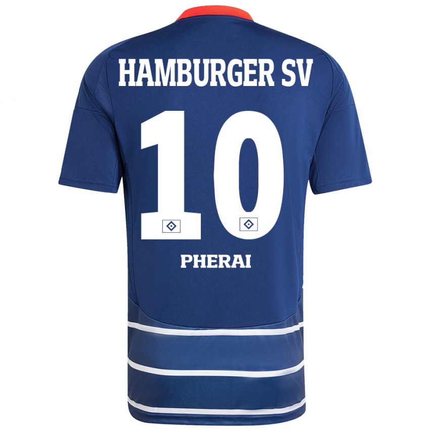 Niño Camiseta Immanuel Pherai #10 Azul Oscuro 2ª Equipación 2024/25 La Camisa