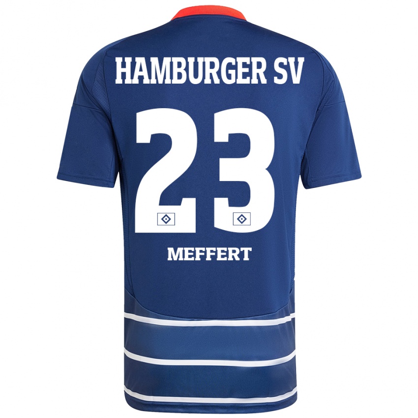 Niño Camiseta Jonas Meffert #23 Azul Oscuro 2ª Equipación 2024/25 La Camisa