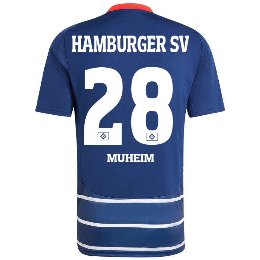 Niño Camiseta Miro Muheim #28 Azul Oscuro 2ª Equipación 2024/25 La Camisa