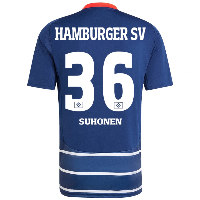 Niño Camiseta Anssi Suhonen #36 Azul Oscuro 2ª Equipación 2024/25 La Camisa