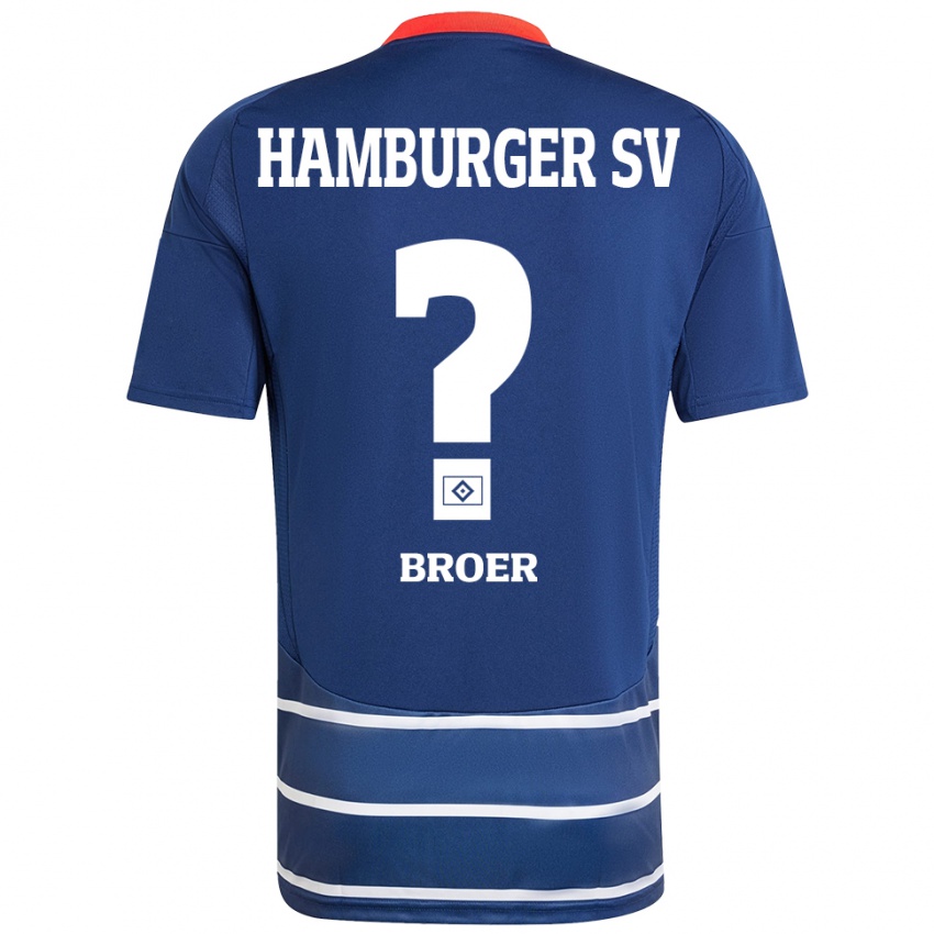 Niño Camiseta Yannick Tim Bröer #0 Azul Oscuro 2ª Equipación 2024/25 La Camisa