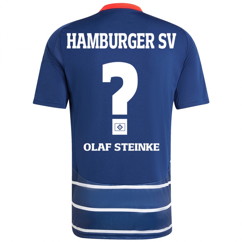 Niño Camiseta Eric Olaf Steinke #0 Azul Oscuro 2ª Equipación 2024/25 La Camisa