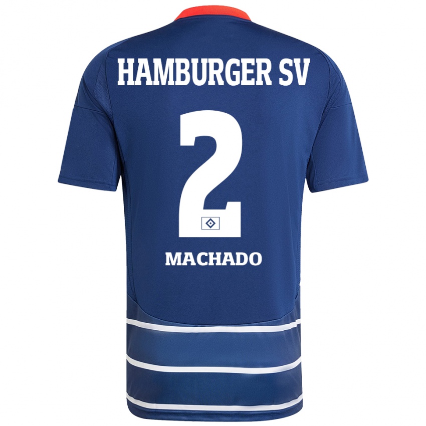 Niño Camiseta Kilian Hölscher Machado #2 Azul Oscuro 2ª Equipación 2024/25 La Camisa