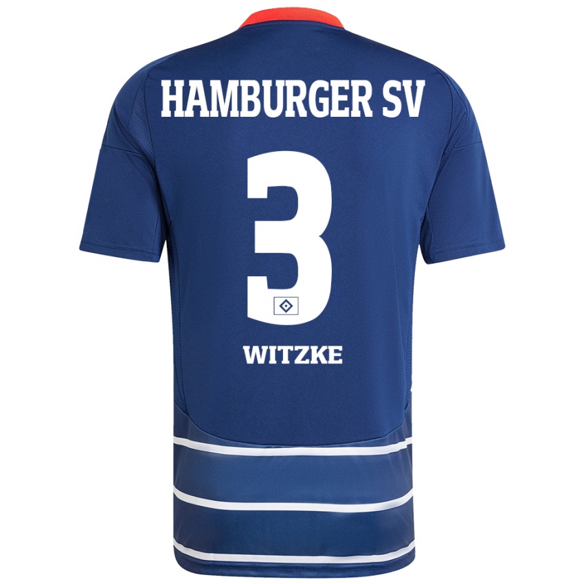 Niño Camiseta Oliver Witzke #3 Azul Oscuro 2ª Equipación 2024/25 La Camisa