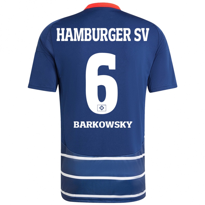 Niño Camiseta Finn Barkowsky #6 Azul Oscuro 2ª Equipación 2024/25 La Camisa