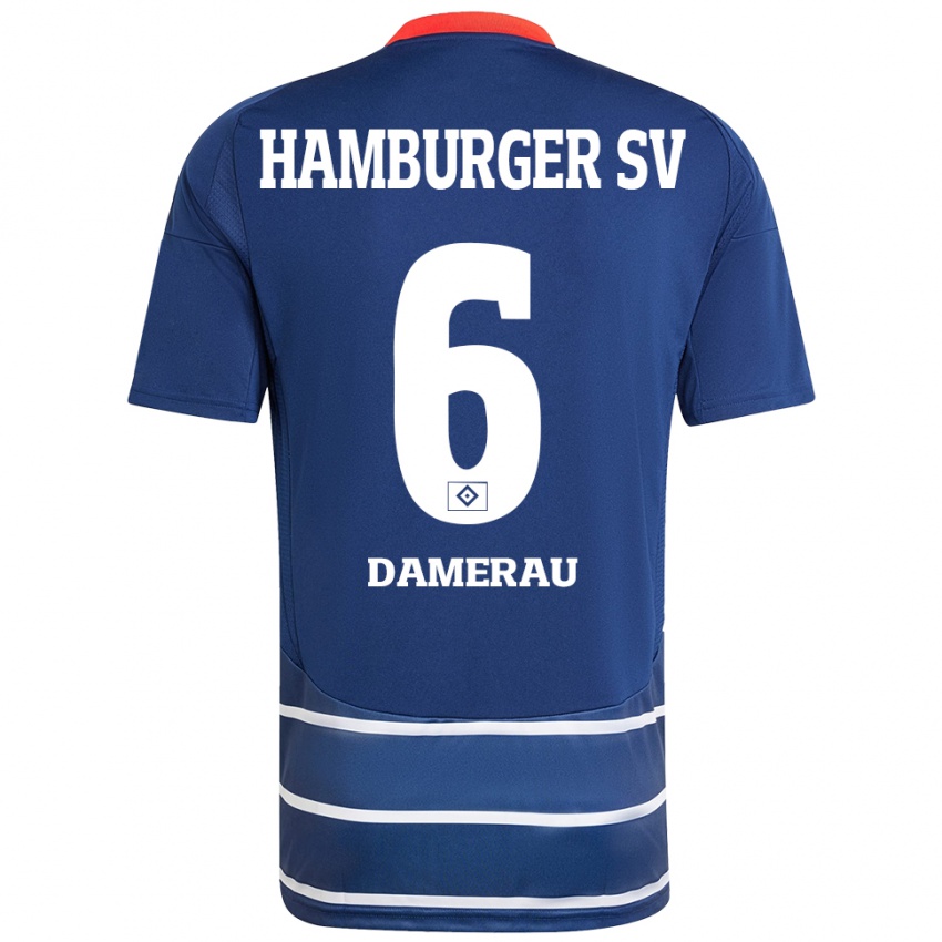 Niño Camiseta Alexander Werner Damerau #6 Azul Oscuro 2ª Equipación 2024/25 La Camisa