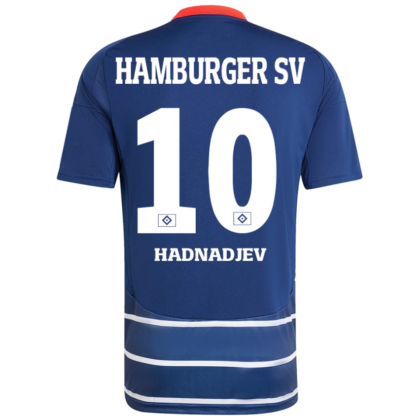 Niño Camiseta Marko Hadnadjev #10 Azul Oscuro 2ª Equipación 2024/25 La Camisa