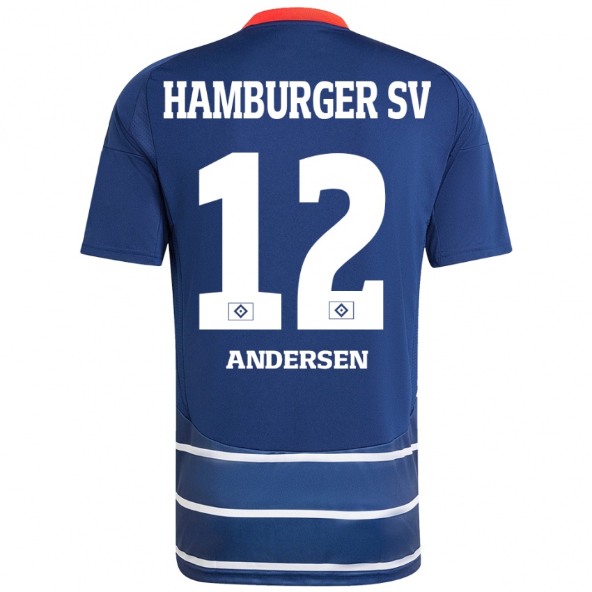 Niño Camiseta Patrick Andersen #12 Azul Oscuro 2ª Equipación 2024/25 La Camisa