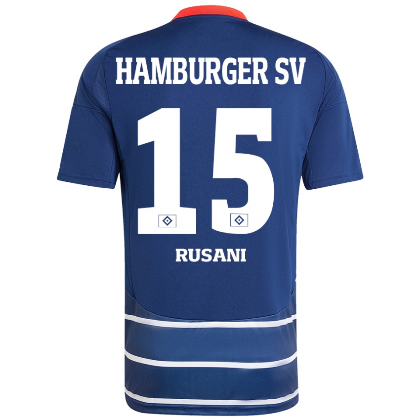 Niño Camiseta Yasin Rusani #15 Azul Oscuro 2ª Equipación 2024/25 La Camisa