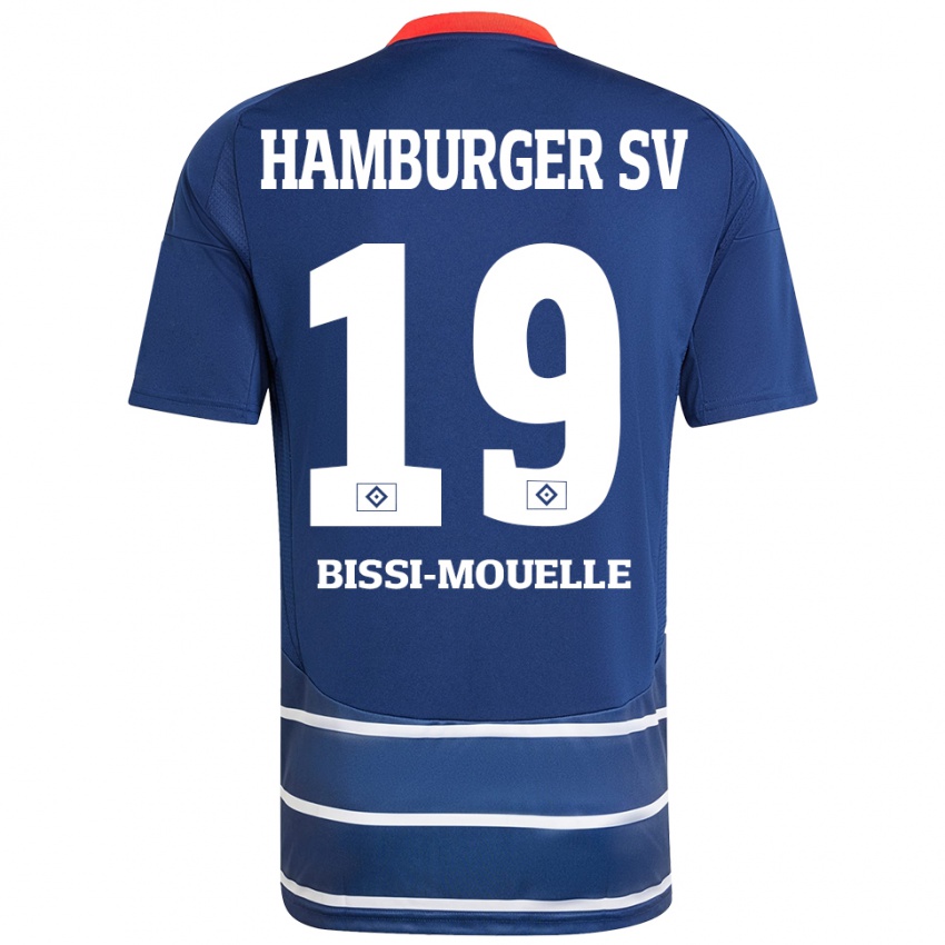 Niño Camiseta Jason Bissi-Mouelle #19 Azul Oscuro 2ª Equipación 2024/25 La Camisa