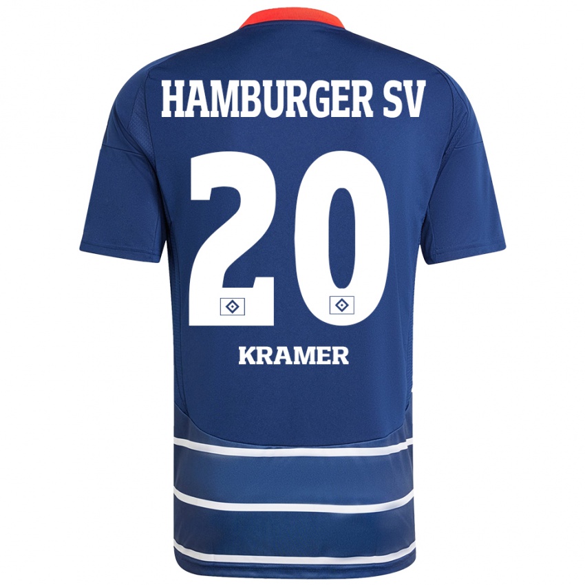 Niño Camiseta Timon Kramer #20 Azul Oscuro 2ª Equipación 2024/25 La Camisa